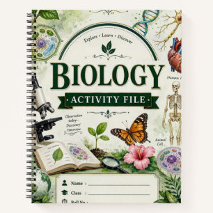 Persoonlijk biologie projectnotitieboek Vintage Notitieboek