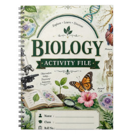 Persoonlijk biologie projectnotitieboek | Vintage Notitieboek