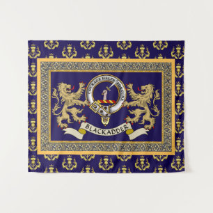 Persoonlijk Blackadder Clan Badge Blauw Wandkleed
