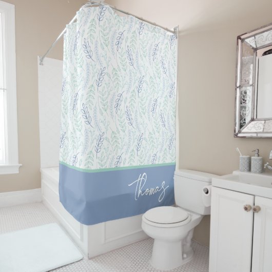 Persoonlijk blad douchegordijn (In situ)