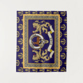 Persoonlijk Blair Clan Badge Blauw Wandkleed (Voorkant)
