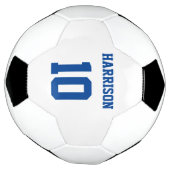 Persoonlijk blauw aangepast nummer sportteam voetbal (Gedraaid)