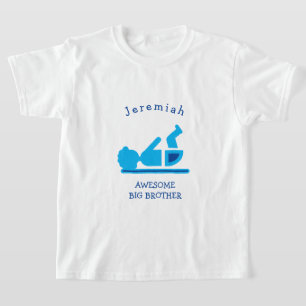 Persoonlijk blauw Baby Afro GEWELDIGE BIG BROTHER T-shirt