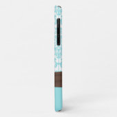 Persoonlijk blauw, bruin, witte Damask iPhone 11 Case-Mate iPhone Case (Achterkant/links)