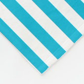 Persoonlijk blauw en wit gestreept  fleece deken (Hoek)