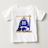 Persoonlijk blauw en wit ijs Hockey Jersey