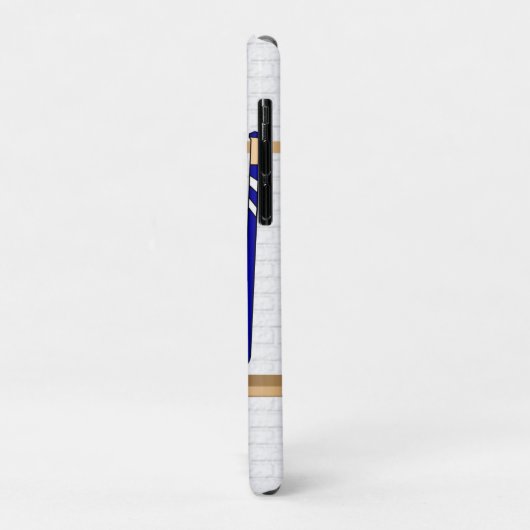 Persoonlijk blauw en wit ijs Hockey Jersey Case-Mate iPhone Case (Achterkant/links)