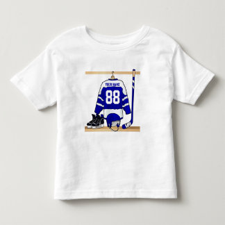 Persoonlijk blauw en wit ijs Hockey Jersey Kinder Shirts