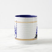 Persoonlijk blauw en wit ijs Hockey Jersey Mok (Midden)