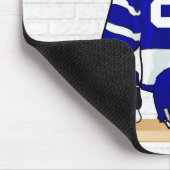 Persoonlijk blauw en wit ijs Hockey Jersey Muismat (Hoek)