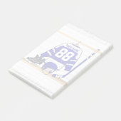 Persoonlijk blauw en wit ijs Hockey Jersey Post-it® Notes (Schuin)