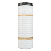 Persoonlijk blauw en wit ijs Hockey Jersey Thermosbeker (Achterkant)