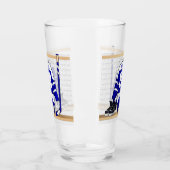 Persoonlijk blauw en wit ijskap glas (Links)