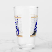 Persoonlijk blauw en wit ijskap glas (Rechts)