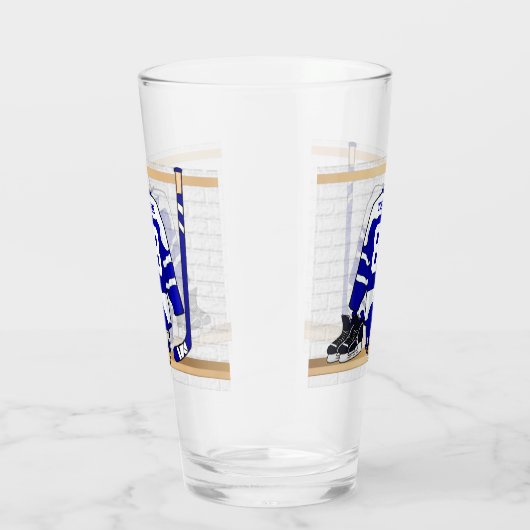 Persoonlijk blauw en wit ijskap glas (Rechts)