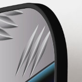 Persoonlijk blauw, FAUX Silver Diamond Bord Pickleball Paddle (Links Detail)