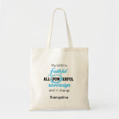 Persoonlijk blauw GOD IS NIET Christelijk Tote Bag (Voorkant)