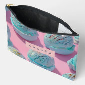 Persoonlijk Blauw Ijs Glitter Patroon Etui (Open)
