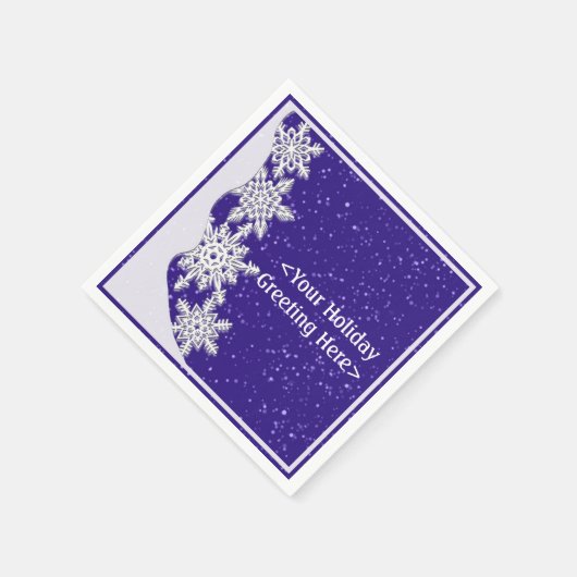 Persoonlijk blauw kerstsnowflake Napkins Servetten (Hoek)