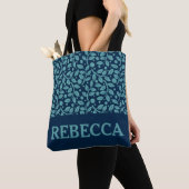 Persoonlijk blauw tote bag (Dichtbij)