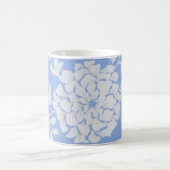 Persoonlijk blauw-wit bloempatroon koffiemok (Center)
