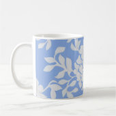 Persoonlijk blauw-wit bloempatroon koffiemok (Links)