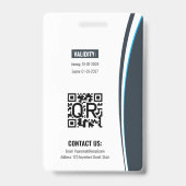 Persoonlijk blauw-wit personeels-ID-badge voor bed Badge (Achterkant)
