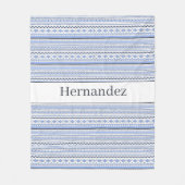 Persoonlijk blauw zuidwestelijk patroon fleece deken (Voorkant)