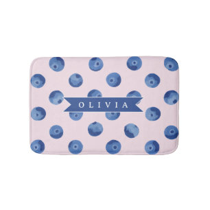 Persoonlijk Blauwbes Waterverf Cadeau Naam Badmat