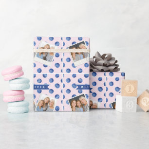 Persoonlijk Blauwbes Waterverf Cadeau Naam Cadeaupapier