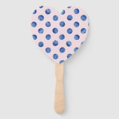 Persoonlijk Blauwbes Waterverf Cadeau Naam Handwaaier (Achterkant)