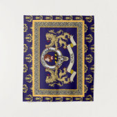 Persoonlijk Blauwe Adair Clan Badge Wandkleed (Voorkant)