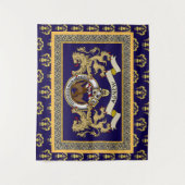 Persoonlijk Blauwe Agnew Clan Badge Wandkleed (Voorkant)