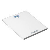 Persoonlijk Blauwe Aquarel Krab Zomerstrand Notitieblok (Schuin)