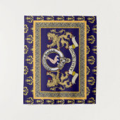 Persoonlijk Blauwe Armstrong Clan Badge Wandkleed (Voorkant)