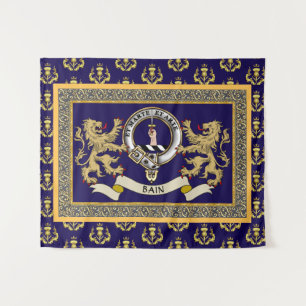 Persoonlijk Blauwe Bain Clan Badge Wandkleed
