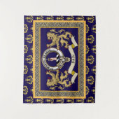 Persoonlijk Blauwe Bain Clan Badge Wandkleed (Voorkant)