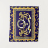Persoonlijk Blauwe Bell Clan Badge Wandkleed (Voorkant)