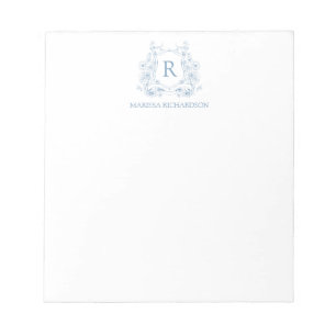 Persoonlijk Blauwe Bloemenkam Notitieboek Notitieblok
