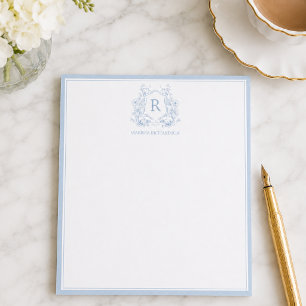 Persoonlijk Blauwe Bloemenkam Notitieboek Notitieblok
