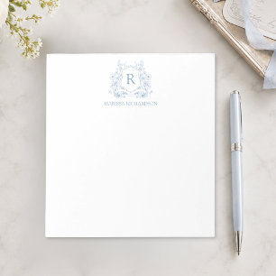 Persoonlijk Blauwe Bloemenkam Notitieboek Notitieblok