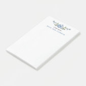 Persoonlijk blauwe bloemmotief op maat gemaakte br post-it® notes (Schuin)