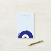 Persoonlijk Blauwe Boze Oog Beschermingssymbool Post-it® Notes (Op bureau)