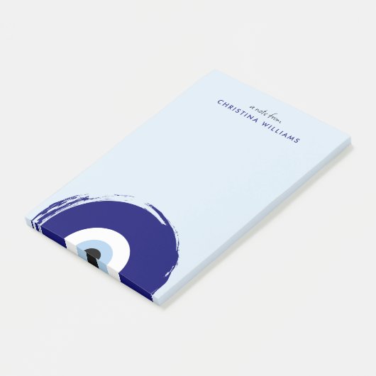 Persoonlijk Blauwe Boze Oog Beschermingssymbool Post-it® Notes (Schuin)