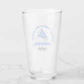 Persoonlijk blauwe cheerleader middelbare school glas (Achterkant)
