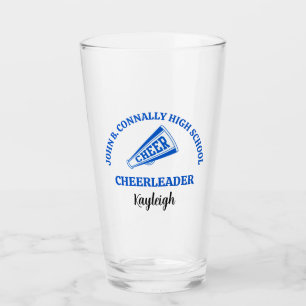 Persoonlijk blauwe cheerleader middelbare school glas
