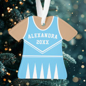 Persoonlijk Blauwe Cheerleader Uniform Ornament