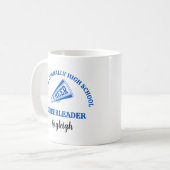 Persoonlijk blauwe cheerleader van de middelbare s koffiemok (Voorkant links)