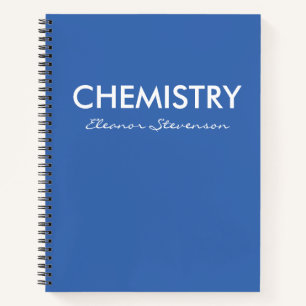 Persoonlijk Blauwe Chemie Grafiekpapier Notitieboek