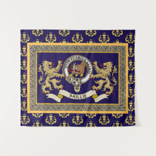 Persoonlijk Blauwe Clan Badge van Baillie Wandkleed